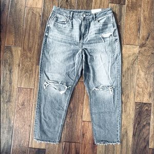 AE Mom Jean Stretch Smoked Gray (NWT) SIZE 16R~Hard to Find~Great Gray Color
